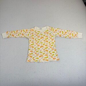 Vintage Duofold Butterfly Floral Thermal Shirt Long Sleeve Kidkore Youth 10